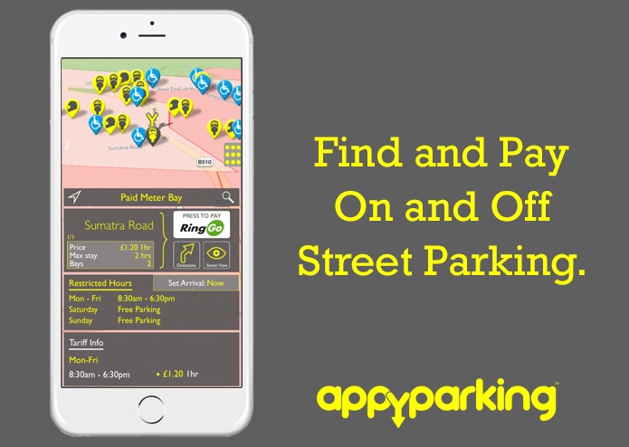 แอป AppyParking ช่วยให้ผู้ขับขี่ค้นหาตำแหน่งว่ามีที่จอดรถหรือไม่